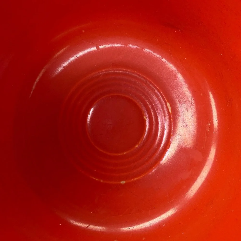 Homer Laughlin Fiesta #3 Nesting Bowl Original Red Vintage 1936-38 Rare Rings